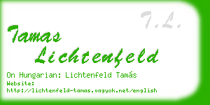 tamas lichtenfeld business card